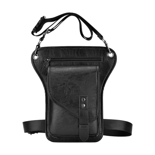 KIXZSAZ Bolsa de Pierna para Motocicleta, Ajustable, con Hebilla de liberación rápida, Impermeable, Cuero, Informal, para Correr, Montar en Motocicleta, Viajar, Senderismo, Pesca.