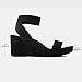 DREAM PAIRS Womens Elastic Ankle Strap Open Toe Platform Wedge Sandals Comfortable Summer Shoes for Women,Size 8,Black,NINI-5
