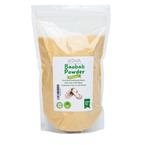 Kovafood Baobab Fruit Powder From West Africa I Gluten Free I Non-GMO I Nutrition Boost - 12 oz
