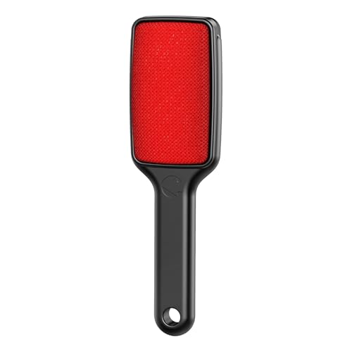 Cepillo de limpieza de cocina, cepillo doble removedor de pelusa, cepillos para ropa, reutilizable, terciopelo para lavar (negro, 23.5 x 7 x 3 cm)