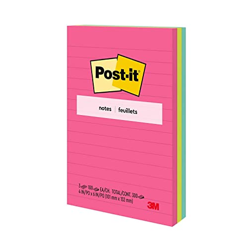 Post-It Notes Original coussinets fluo à forte adhérence pour mémo visible - 3