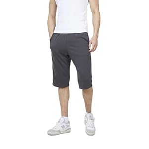 BRAVE SOUL Mens Sweat Shorts 3/4 Length Elastic Waist Summer Shorts Lightweight Sweatpant Running Shorts for Men, Sizes- S to 2XL