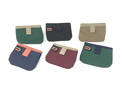 Coin Change Money Card Key Holder Case Pouch. Rainbow of California. Made in USA (Hunter Green w/Coyote Brown Trim)2