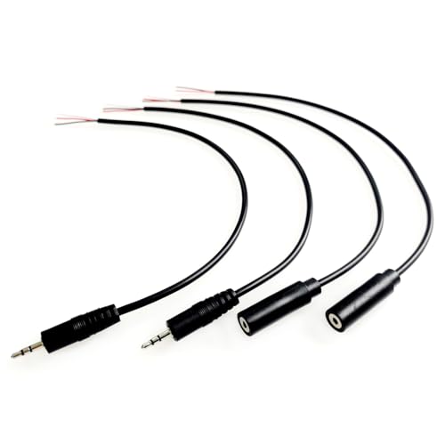 Conector Jack 2.5mm macho y hembra 4 piezas miniatura 2