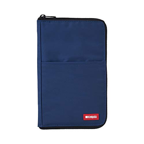 Image of LIHIT LAB Slim Pen /Pencil Pouch, Wide, 0.7 x 5.5 x 8.5 Inches, Indigo (A7653-11)