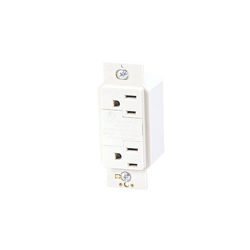 Eaton Surge Duplex 15A 125V Receptacle with Audible Alarm without Wallplate, White