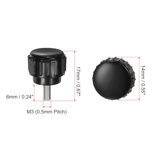 Uxcell A24072200UX0310 12Pcs Knurled Clamping Knobs M3 X 6Mm Metric 304 Stainless Steel Male Thread Thumb Screw thumb #1