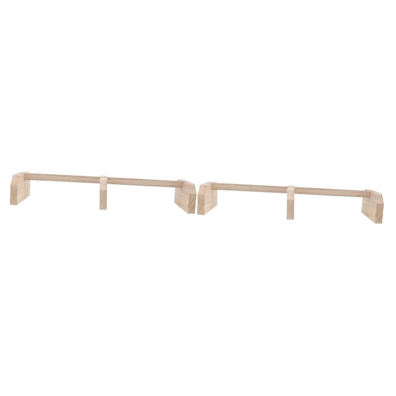 Sosoport 2piezas Perch De Madera para Aves y Barra De Descanso Natural Soporte para Pájaro Instalación para Pollos y Aves Medianas y