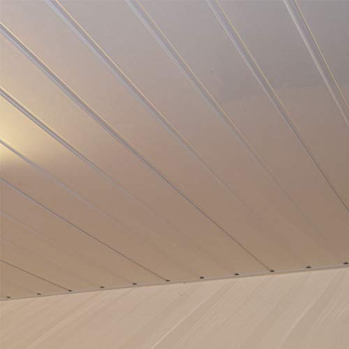 5m Length x 300mm White Plastic Soffit Board - uPVC Hollow Soffit Cladding - Roof / Ceiling & Wall Cladding