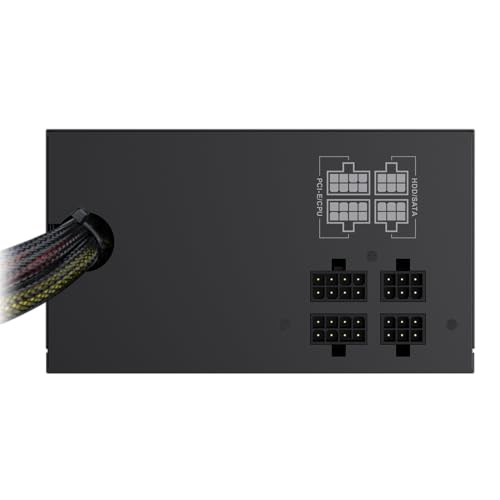 GameMax VP-Series 700W 80 Plus Bronze Power Supply (No Power Cord Included) - 700W GameMax VP-Series VP-700-RGB, Semi-Modular, Single Rail, 120mm RGB Fan, ATX PSU | Black - Image 6