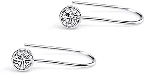 Boucles d'oreilles en cristal de zircon argent S925 pendantes chic pour femme