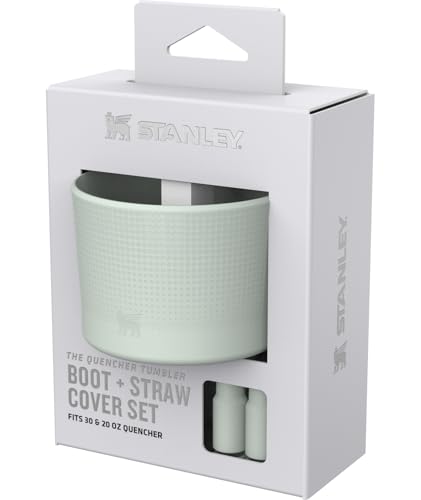 Image of Stanley Quencher Boot and Straw Cover Cap | Anti-Slip Silicone Protector for 20 & 30 oz Tumbler with Handle | Accessory Set for Stainless Steel Drinking Cup | BPA-Free | Mist