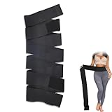 ROBOHOOK Wrap Waist Trainer for Women, 9.84ft Waist Trimmer for Stomach Snatch Me Up, Adjustable and Wrap-Around, Suitable for Men and Women (Black)