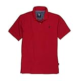hajo stretch-shirt wash&go  hajo Kurzärmliges \'Stay Fresh\' Polo Shirt rot bis Übergröße 6XL, Größe:5XL