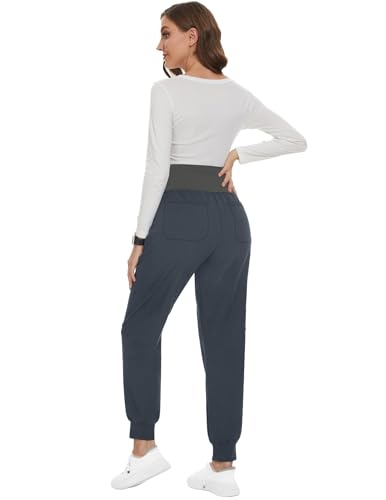 Image of PACBREEZE Women's Maternity Scrubs with 6 Pockets, Workwear Maternity Jogger Scrubs Pregnancy Pants, S-XXL