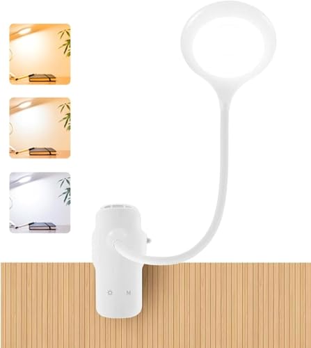 TIMAIYE Leselampe Bett, LED Touch-Dimmen Klemmlampe, 3 Farbe und 3...