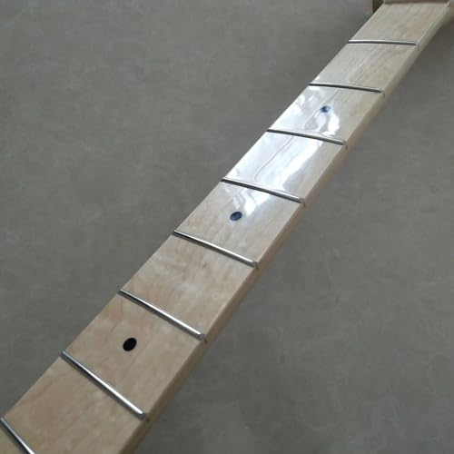 Manche de basse 34 pouces en érable de haute qualité avec incrustation points - 4