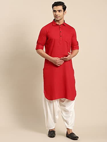 Image of Rajubhai Hargovindas Men's Festive Cotton Pathani Kurta