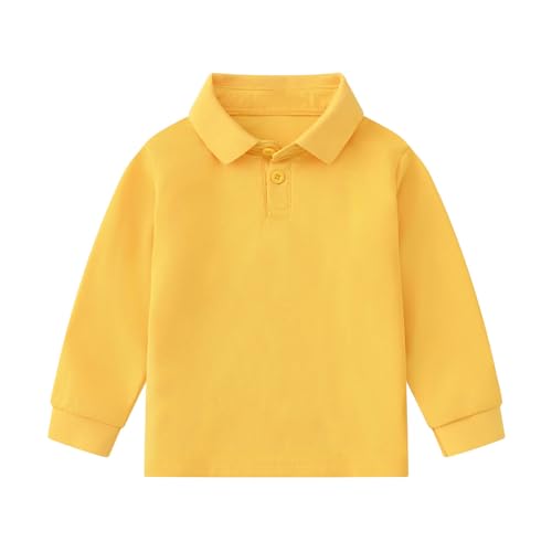 Boys Long Sleeve Polo,Girls Polo Shirts Kids Peter Pan Collar School Uniform Shirts Cute Tops2
