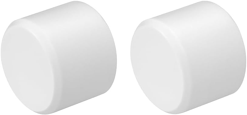 White Dimmer Knobs - Pack of 2, ร19mm x 14mm, Universal Spare Replacement, 6mm D-Spindle