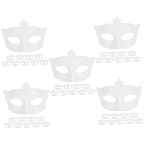 Masques Cosplay et Mascarade Healvian Lot de 50 Loups Blancs Vierges pour Halloween