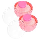 LIFKOME 2 Stück Puderquasten Kasten Klein aus Robustem Material Sicherer Körperpuder Behälter mit Puderapplikator für Lose Puder und Talkum Praktisch für Kinderpflege und Reisen