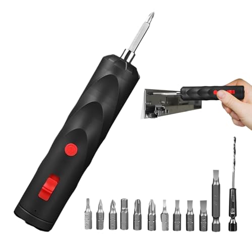 Destornillador Inalámbrico,Destornillador Pequeño Inalámbrico - Atornillador Eléctrico Con 12 Brocas,Para Montaje De Juguetes, Electrónica, Automoción, Modelismo,