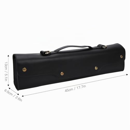 SEAFRONT Sac de Transport pour Flûte Traversière, étuis pour Flûtes Synthétiques à Main, Cuir + Tissu Non tissé + étui de Rangement pour Instruments à Vent en Métal avec Bandoulière (Noir) – vue 4