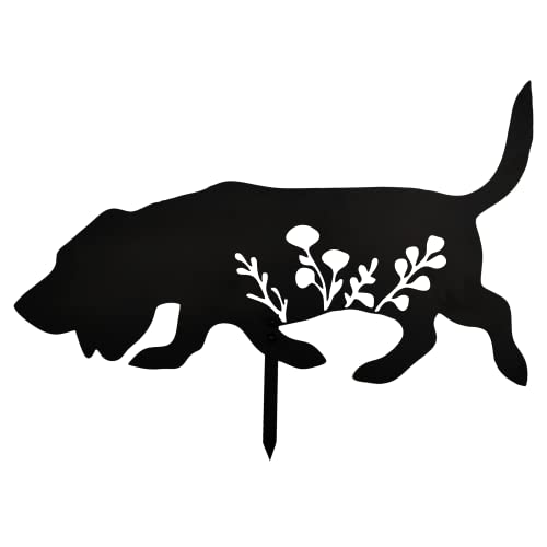 Basset Hound Metal Dog Statue - Garden Yard Decoration Art, Dog Gifts, Outdoor Home Decor