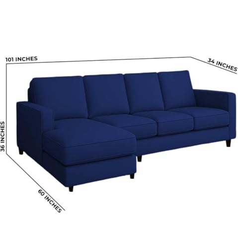Image of The MM Furniture store Premium Fabric Sofa - Sapphire (6 Seater - LHS)