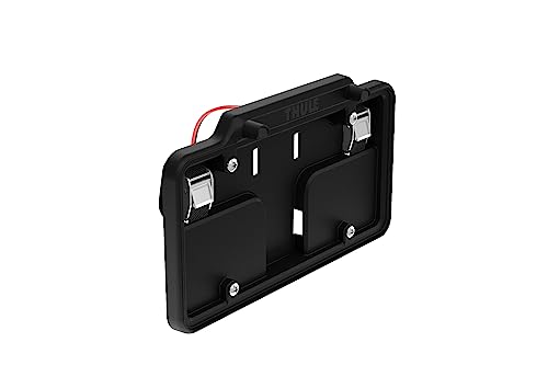 Soporte para matrícula Thule negro resistente para la instalación trasera del coche