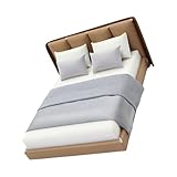 Ce lit double miniature surélève le petit espace de vie avec ses proportions réelles et son esthétique contemporaine, se fond parfaitement dans les thèmes modernes de la maison ou du studio de ville