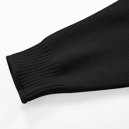 Solid Color Winter Ribbed Stand Collar Cardigan Men's Long Sleeve Full Zip Sweaters Casual Slim Fit Pocket Sweater3