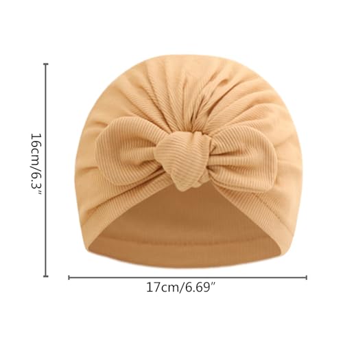 Turban Hat Bowknot Headwrap Baby Newborns Caps Bonnet Caps Hospital Turban Hat for Baby 0-2 Year3