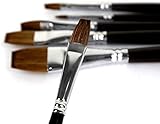 Magic Touches Oil Paint Brush Set (6 Sizes), Natural Sable Flat Tip, Best Absorption Smoothest Flow for Oil Watercolor Acrylic Gouache, Painting Art Supplies for Beginners to Professional Artists - Image 9