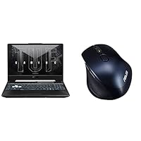 ASUS TUF Gaming A15, 15.6″ (39.62 cms) FHD 144Hz, AMD Ryzen 7 4800H, 4GB GeForce RTX 3050 Graphics, Gaming Laptop, FA506ICB-HN075W + ASUS MW203 Wireless Silent Mouse (Blue)