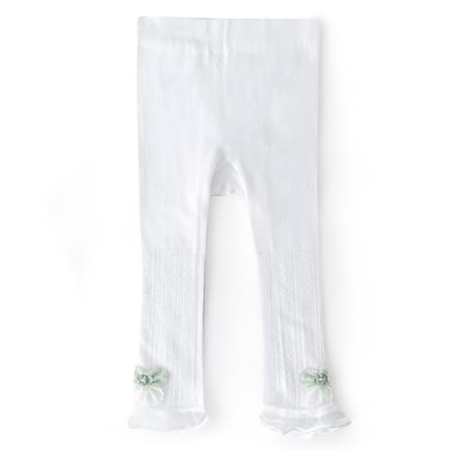 Baby Girls Tights Footless Leggings Toddler Kids Cute Flower Knit Ribbed Stockings Pants