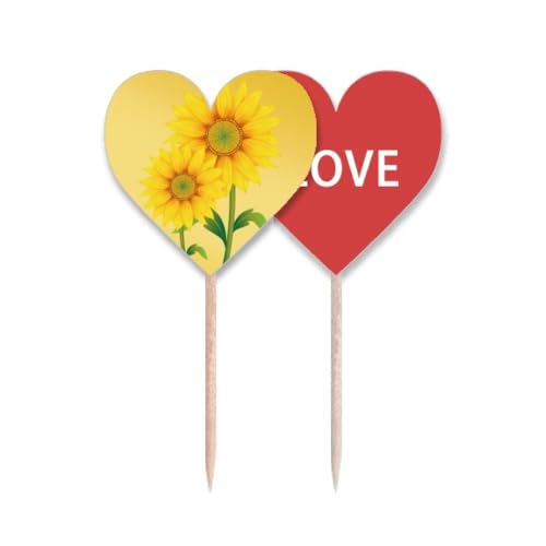 Cure-dents tournesol jaune romantique pour vos cadeaux d'invités - 2