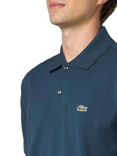 Image of Lacoste Men's Classic Fit L.12.12 Original Pique Polo Shirt, Dark Navy Blue, Medium