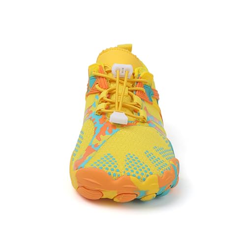 Chaussures pieds nus légères homme jaune décontractées - 6