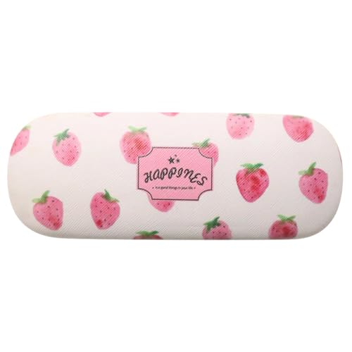 Healifty Hard Shell Glasses Case Fruit Print Eyeglasses Storage Box Spectacle Case Glasses Protector Container For Girl Strawberry