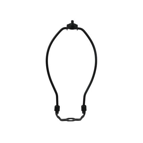Image of KUMGROT Black Lamp Shade Harp Holder, Lamp Harp Kit for Table Floor Lamp | 2 Pcs Detachable Shade Bracket Holder, 8 Inch Lamp Shade Replacement Parts, DIY lampshade frame Accessories