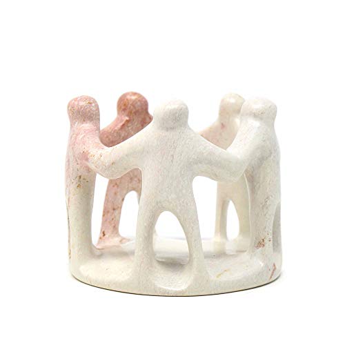Global Crafts Natural Soapstone Circle Of Friends #TOP2