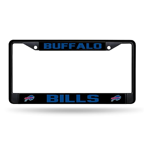 Rico Industries NFL Football Buffalo Bills Black Chrome Frame with Printed Inserts 12 x 6 Car/Truck Auto Accessory