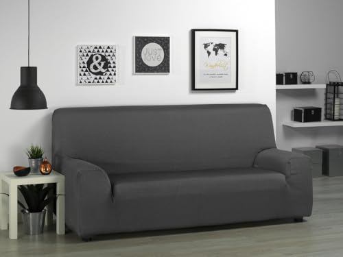 Housse de canapé extra douce et extensible 3 places orange - 3