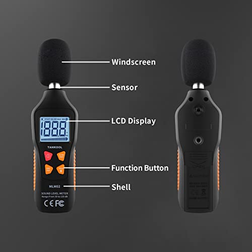 Fonometro, TANKOOL Misuratore Decibel, da 30dB a