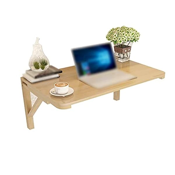 Duurzame opvouwbare neerklapbare wandtafel, houten opklapbare wandtafel, laptopcomputerbureau, dennenhouten tafel, natuurlijke milieubescherming, maat kan worden aangepast (50x30cm/20x11.8in) (120x40c