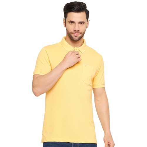 Image of NEVA Men's Regular Fit Half Sleeve Polo Neck T-Shirt with Chest Pocket
