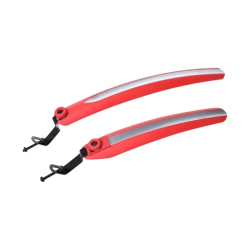 Colaxi Mountain Bicycle Mudguard Set Cycling Accessories Mud Guard Protector Replacement Repair Supplies Front and Rear Bike Fender, Red