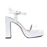sandaletten weite h schwarz - Dieser Sandalen mit hohem Absatz und quadratischer Zehenpartie verfügt über ein klassisches Design mit einer robusten Sohle und einem weichen, bequemen Obermaterial aus hochwertigen Materialien. Das quadratische Zehen-Design bietet ausreichend Platz für die Füße und ein natürlicheres Gefühl.